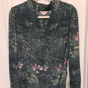 Ted Baker size 2 floral wrap blouse